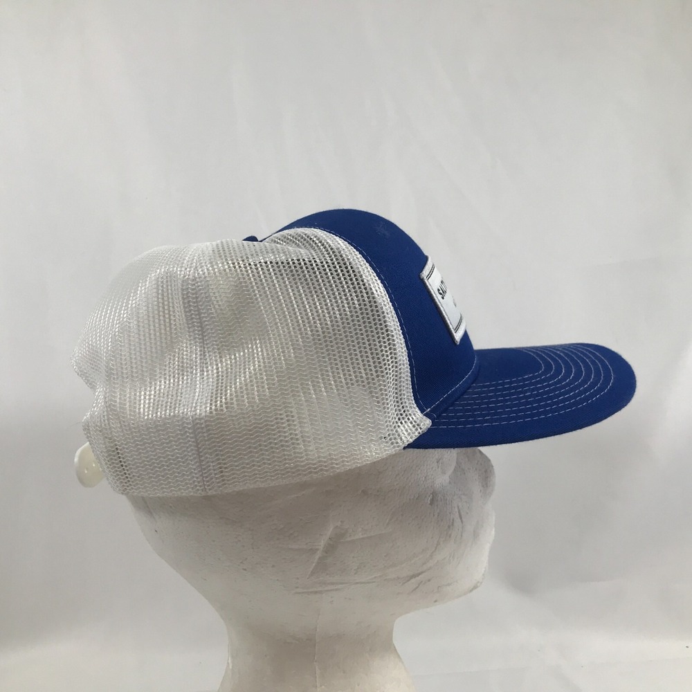 Salty Dawgs Port Authority Trucker Hat Blue White Mesh Snapback Fishing Cap Mens - Picture 10 of 16